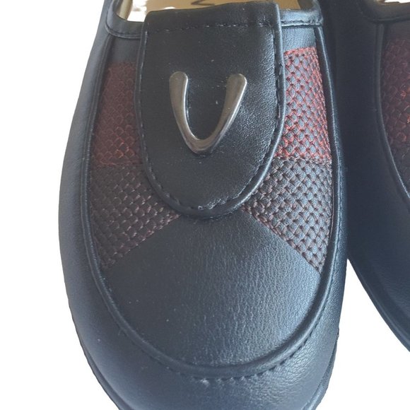 Action Black with Red Trim Casual Cushioned Loafer Shoes - Picture 5 of 9